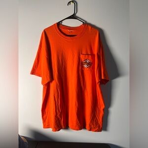 Harley Davidson orange pocket tee #bikerstyle

*No size tag
